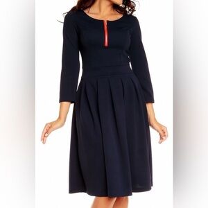 NOMO Elegant Navy Midi Dress